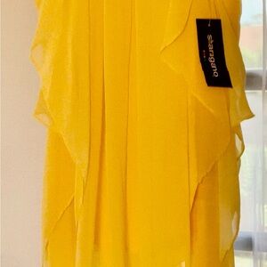 Sharagano Sunny Yellow Maxi Dress